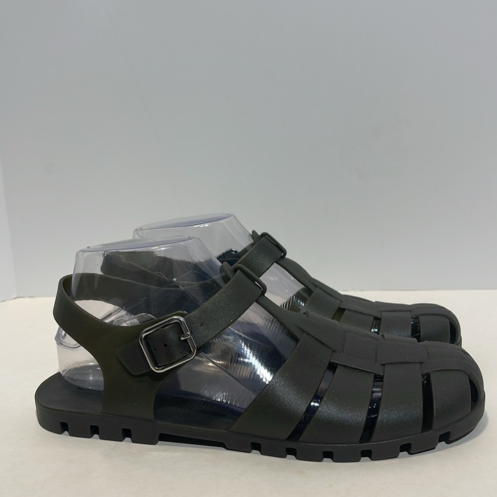 Old Navy Jelly Fisherman Vintage Green Sandals Women’s Size 8 Buckle Closed Toe